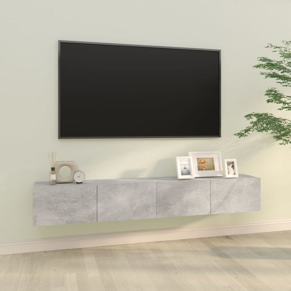 Vidaxl TV skrinky 2 ks betónovo-sivé 100x30x30 cm spracované drevo